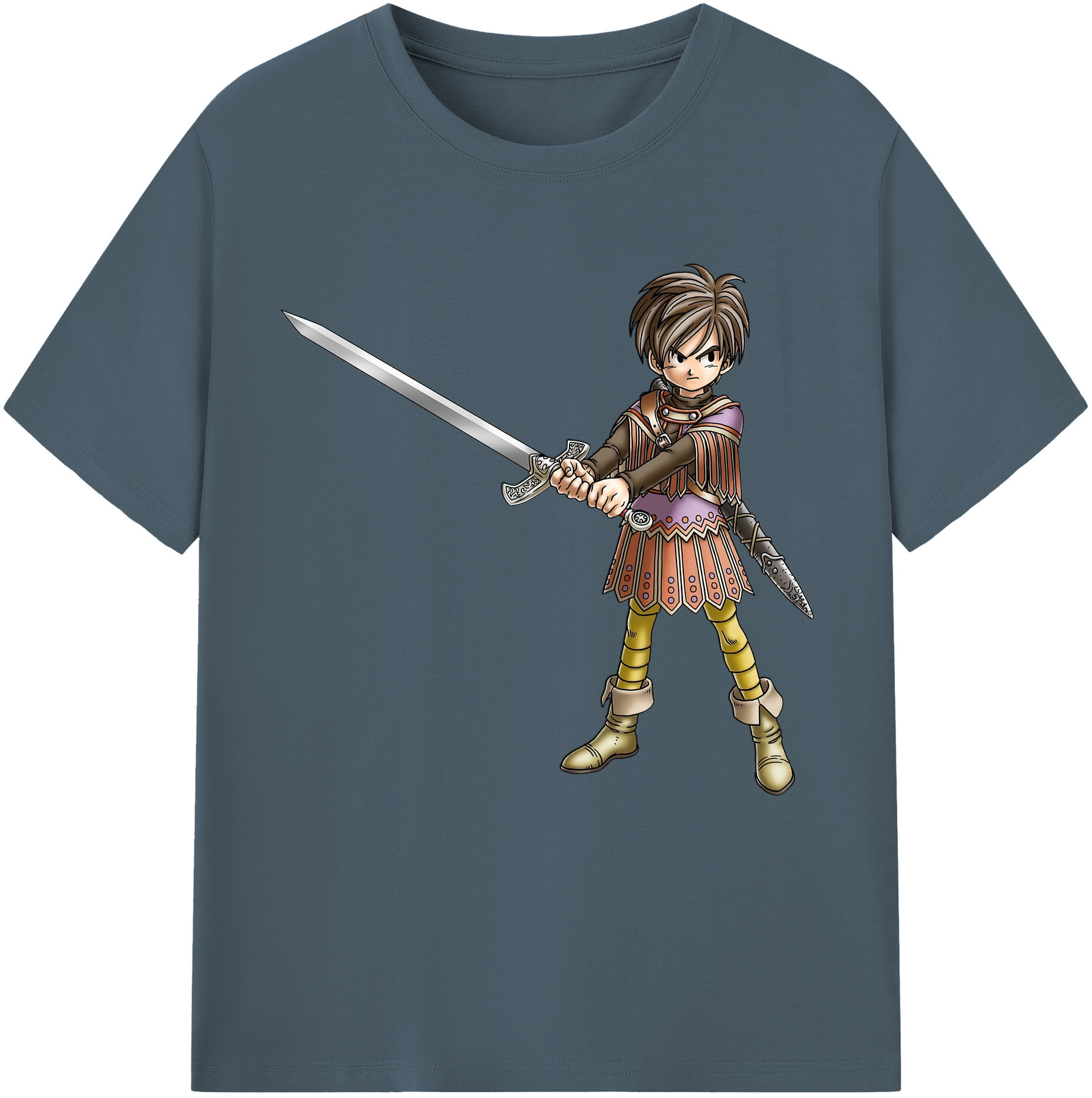 （画像用） ドラゴンクエスト Doragon Kuesuto Dragon Quest 綿100％半袖Tシャツ（フロントプリント）